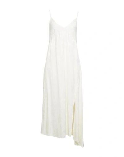 Mother Of Pearl Woman Midi Dress Cream Size 12 Viscose In White