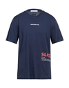 Department Five Department 5 Man T-shirt Navy Blue Size L Cotton In Navy Blue