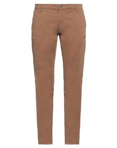 GREY DANIELE ALESSANDRINI GREY DANIELE ALESSANDRINI MAN PANTS BROWN SIZE 30 COTTON, ELASTANE