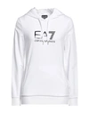 Ea7 Woman Sweatshirt White Size S Cotton, Elastane