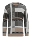 Squad² Man Sweater Beige Size Xxl Acrylic