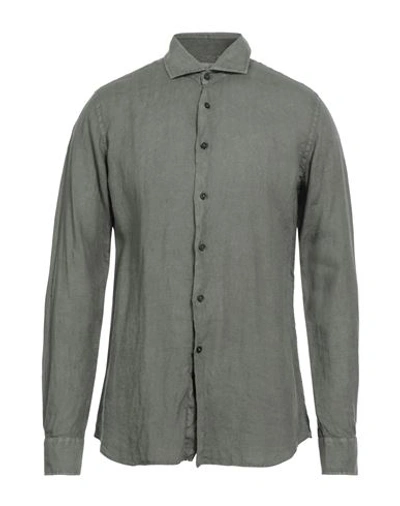 Xacus Man Shirt Sage Green Size 18 Linen