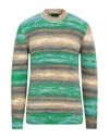 Roberto Collina Man Sweater Green Size 44 Mohair Wool, Nylon, Wool