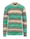 Roberto Collina Man Sweater Green Size 42 Mohair Wool, Nylon, Wool