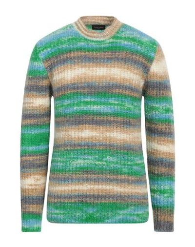Roberto Collina Man Sweater Green Size 42 Mohair Wool, Nylon, Wool
