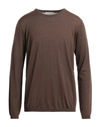 Grey Daniele Alessandrini Man Sweater Brown Size 44 Wool