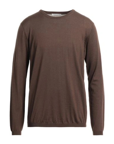 Grey Daniele Alessandrini Man Sweater Brown Size 44 Wool In Brown