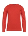 Sseinse Man Sweater Orange Size Xxl Viscose, Nylon In Orange