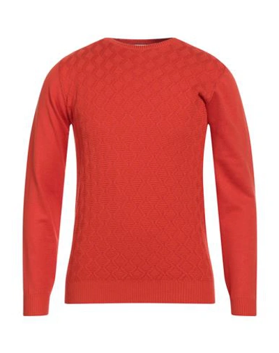 Sseinse Man Sweater Orange Size Xxl Viscose, Nylon