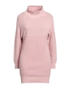 N.o.w. Andrea Rosati Cashmere N. O.w. Andrea Rosati Cashmere Woman Turtleneck Pink Size L Cashmere, Viscose, Wool, Polyamide In Pink