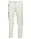 Department 5 Man Pants Beige Size 34 Cotton, Elastane In White