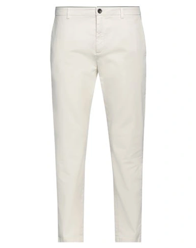 Department 5 Man Pants Ivory Size 38 Cotton, Elastane In Beige