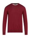 Drumohr Man Sweater Brick Red Size 38 Silk