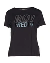 Freddy Woman T-shirt Black Size L Cotton, Polyester