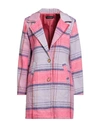 Vanessa Scott Woman Coat Pink Size M Polyester, Wool