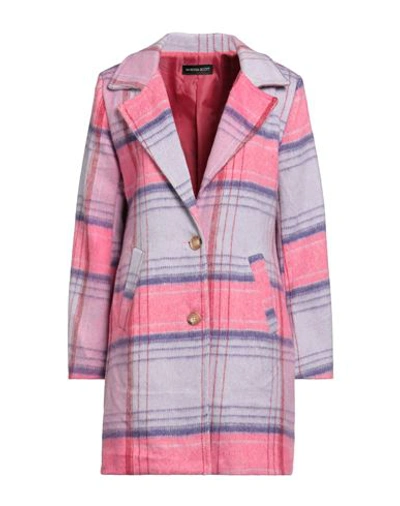 Vanessa Scott Woman Coat Pink Size M Polyester, Wool