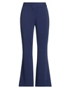 Dixie Woman Pants Navy Blue Size M Polyester, Elastane