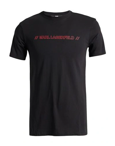 Karl Lagerfeld Man T-shirt Black Size S Cotton