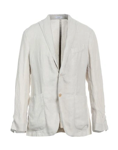 Boglioli Man Suit Jacket Light Grey Size 46 Linen