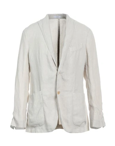 Boglioli Man Suit Jacket Light Grey Size 46 Linen In Grey