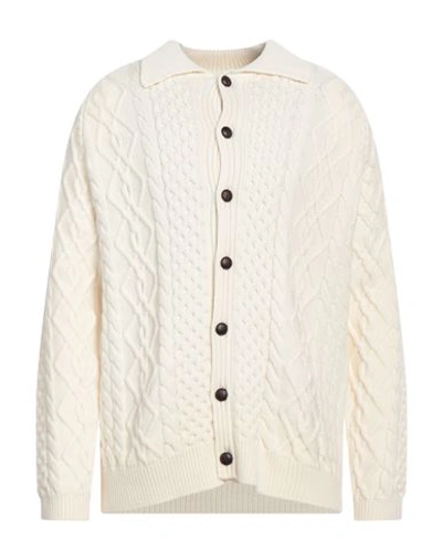 Amaranto Man Cardigan Off White Size Xl Wool