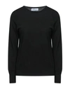 PIANURASTUDIO PIANURASTUDIO WOMAN SWEATER BLACK SIZE ONESIZE VISCOSE, NYLON, WOOL, CASHMERE, POLYESTER