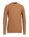 Drumohr Man Sweater Camel Size 44 Cotton In Beige