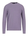 Drumohr Man Sweater Light Purple Size 42 Cotton