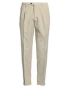 Drumohr Man Pants Beige Size 40 Cotton