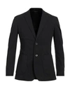 Messagerie Man Blazer Black Size 36 Cotton, Elastane