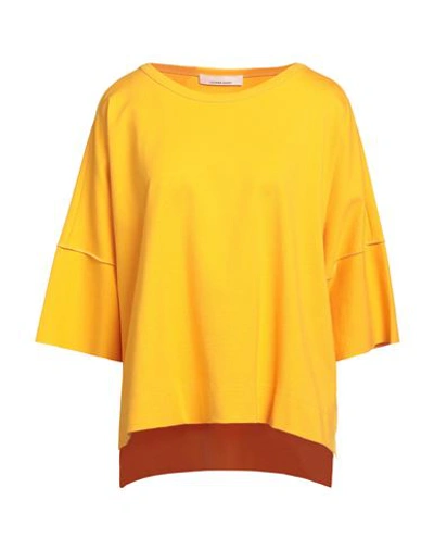 Liviana Conti Woman T-shirt Yellow Size S/m Viscose, Polyamide, Elastane