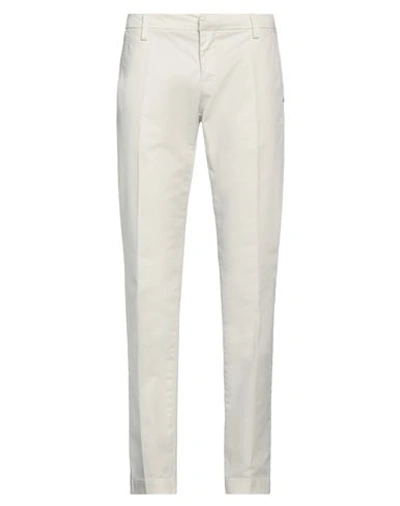 Massimo Brunelli Man Pants Cream Size 31 Cotton, Elastane In White