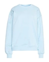Chiara Ferragni Woman Sweatshirt Sky Blue Size M Cotton