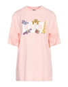 Msgm Woman T-shirt Pink Size S Cotton In Pink