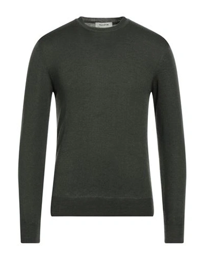 Tela Cotton Man Sweater Military Green Size Xxl Wool