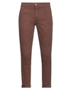 Exibit Man Pants Brown Size 32 Cotton, Elastane