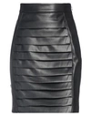 Jijil Woman Mini Skirt Black Size 2 Polyester, Polyurethane Coated