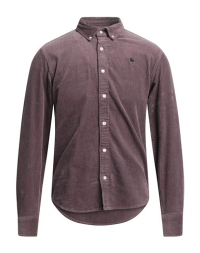 Carhartt Man Shirt Purple Size Xs Cotton In Purple