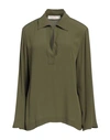 Jucca Woman Top Military Green Size 10 Acetate, Silk