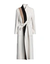 Yes London Woman Coat Ivory Size 10 Polyester, Viscose In White