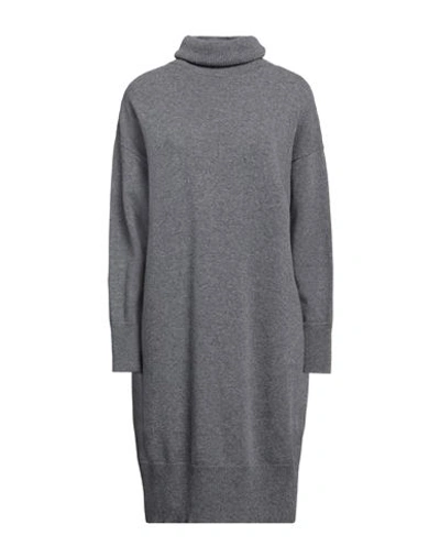 Douuod Woman Mini Dress Lead Size Xl Wool, Cashmere In Grey