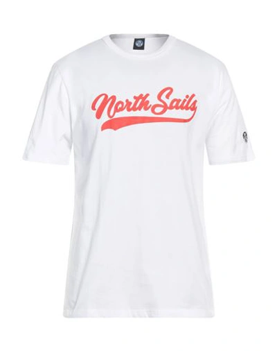 North Sails Man T-shirt White Size Xxl Cotton
