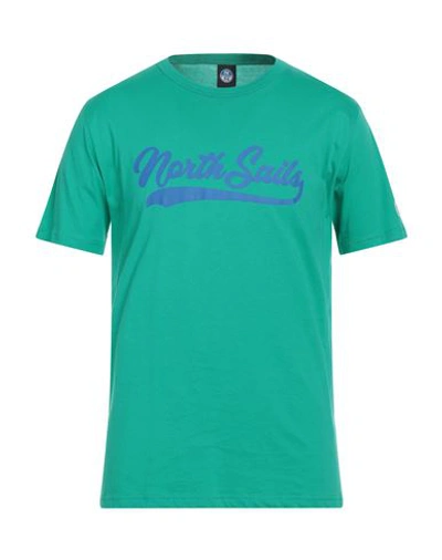 North Sails Man T-shirt Emerald Green Size Xxl Cotton