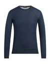 Drumohr Man Sweater Navy Blue Size 38 Silk