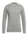 Drumohr Man Sweater Light Grey Size 44 Silk