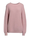 N.o.w. Andrea Rosati Cashmere N. O.w. Andrea Rosati Cashmere Woman Sweater Light Pink Size L Cashmere, Viscose, Wool, Polyamide