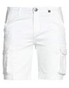 Hermitage Man Shorts & Bermuda Shorts White Size 30 Cotton, Elastane