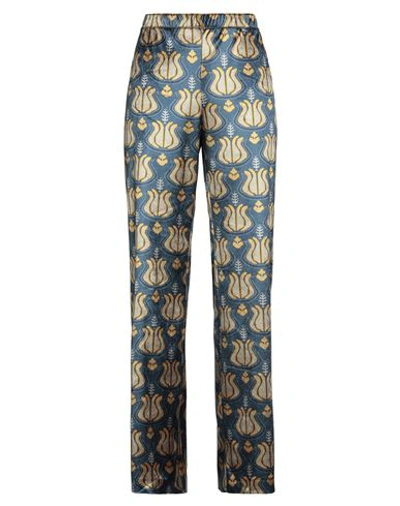 Niū Woman Pants Navy Size L Polyester In Navy Blue