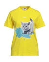 Msgm Woman T-shirt Yellow Size Xs Cotton