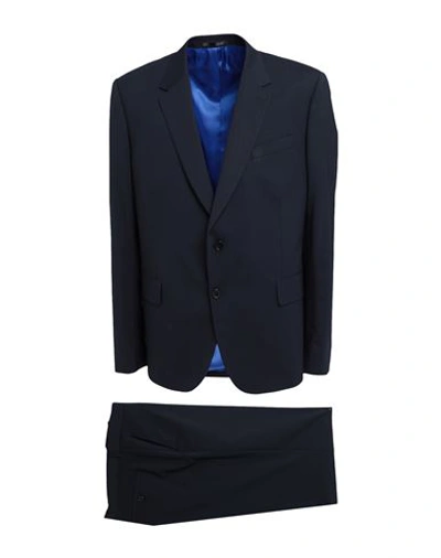 Paul Smith Man Suit Midnight Blue Size 40 Wool, Elastane